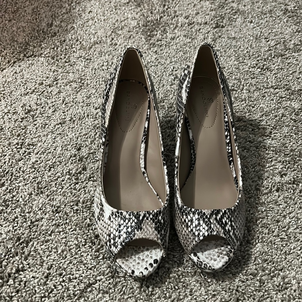 Snake skin print heels